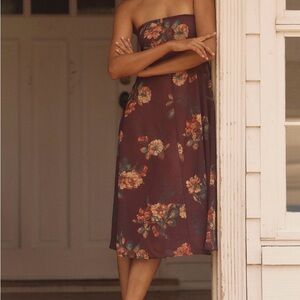 Floral sheer strapless dress. Brand new from Anthropologie!